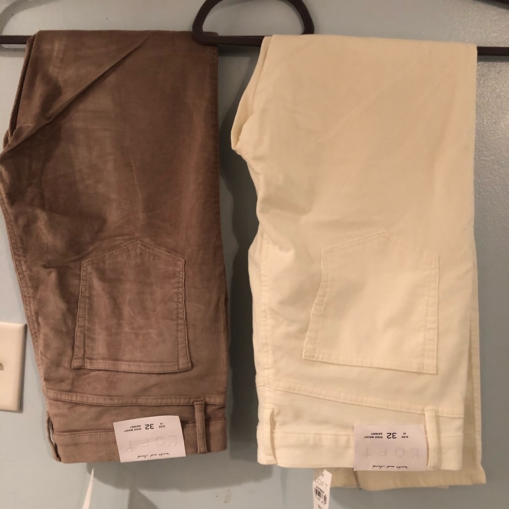 Set of 2 high waist skinny corduroys from the Loft